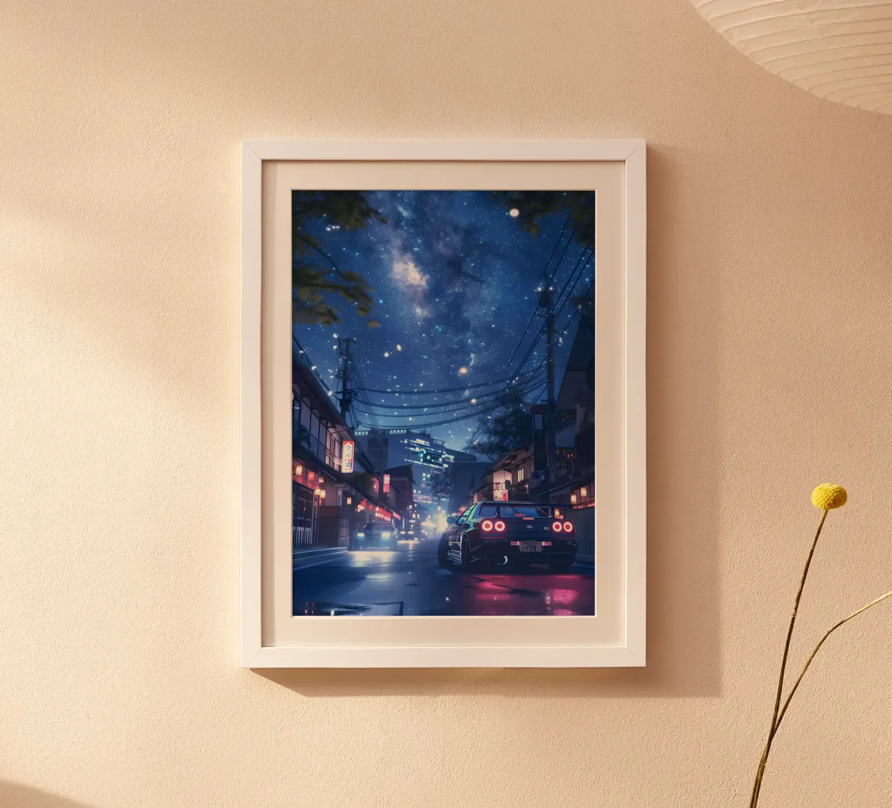 stelle del cielo notturno poster con telaio in alluminio da Lesley Sturgess
