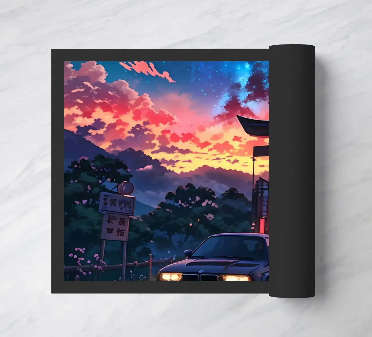 porta di torii cielo notturno zerbino da Lesley Sturgess