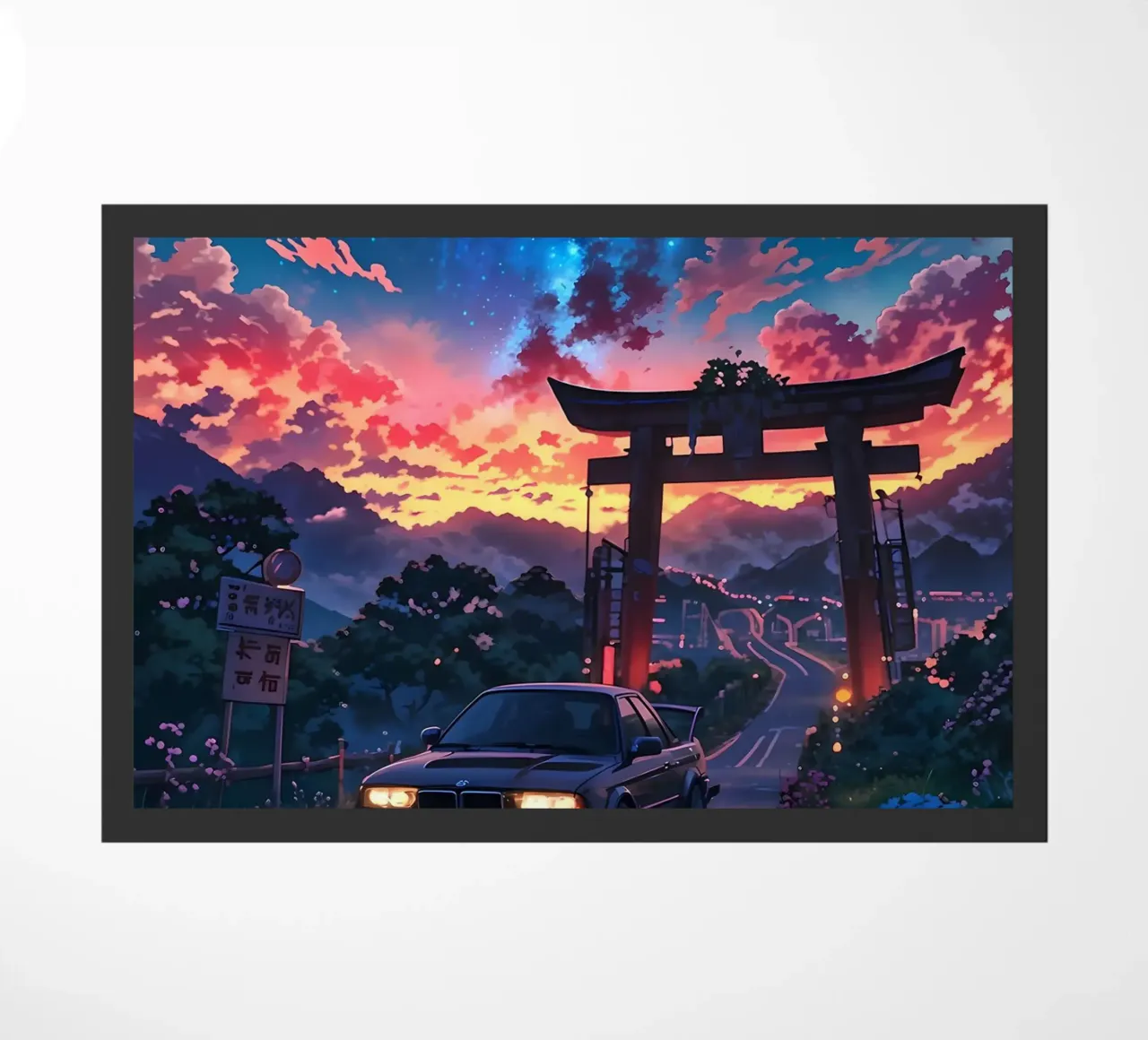 porta di torii cielo notturno zerbino da Lesley Sturgess