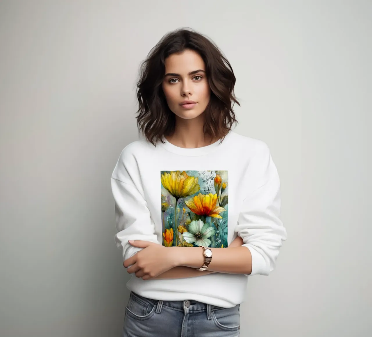 Fiori grandi felpa da Justyna Jaszke JBJart