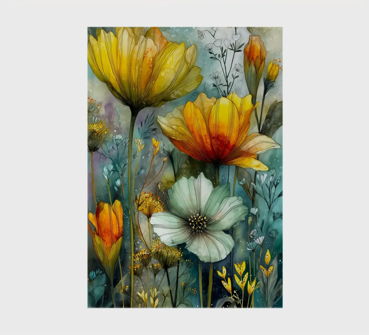 Große Blumen Notizbuch von Justyna Jaszke JBJart