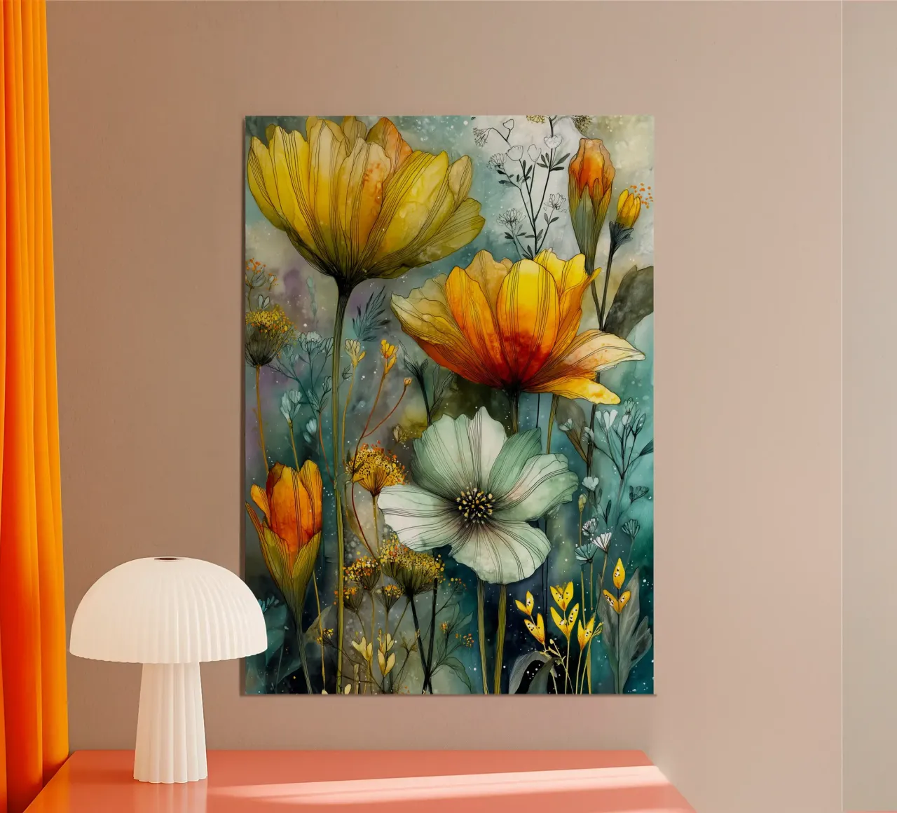 Big flowers forex plate by Justyna Jaszke JBJart
