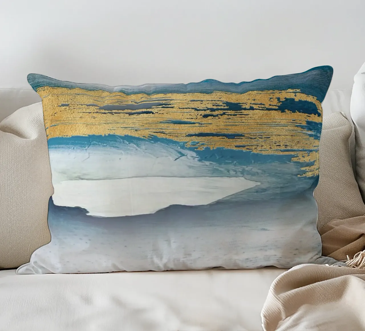 Blue Abstract Texture cuscino da vintageshop