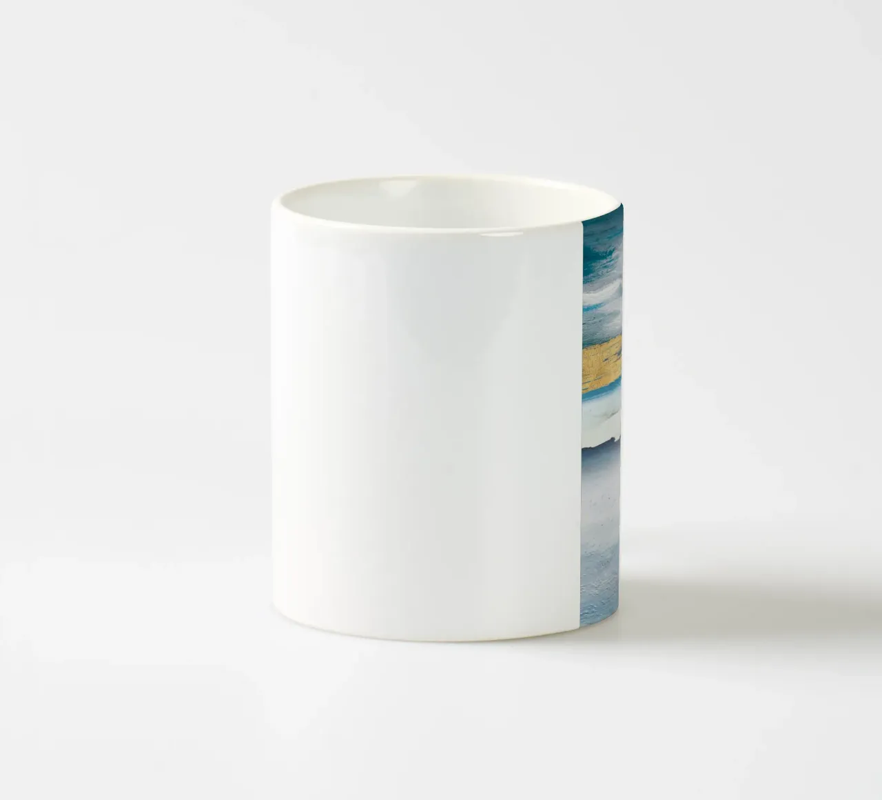 Blue Abstract Texture tazza in ceramica da vintageshop