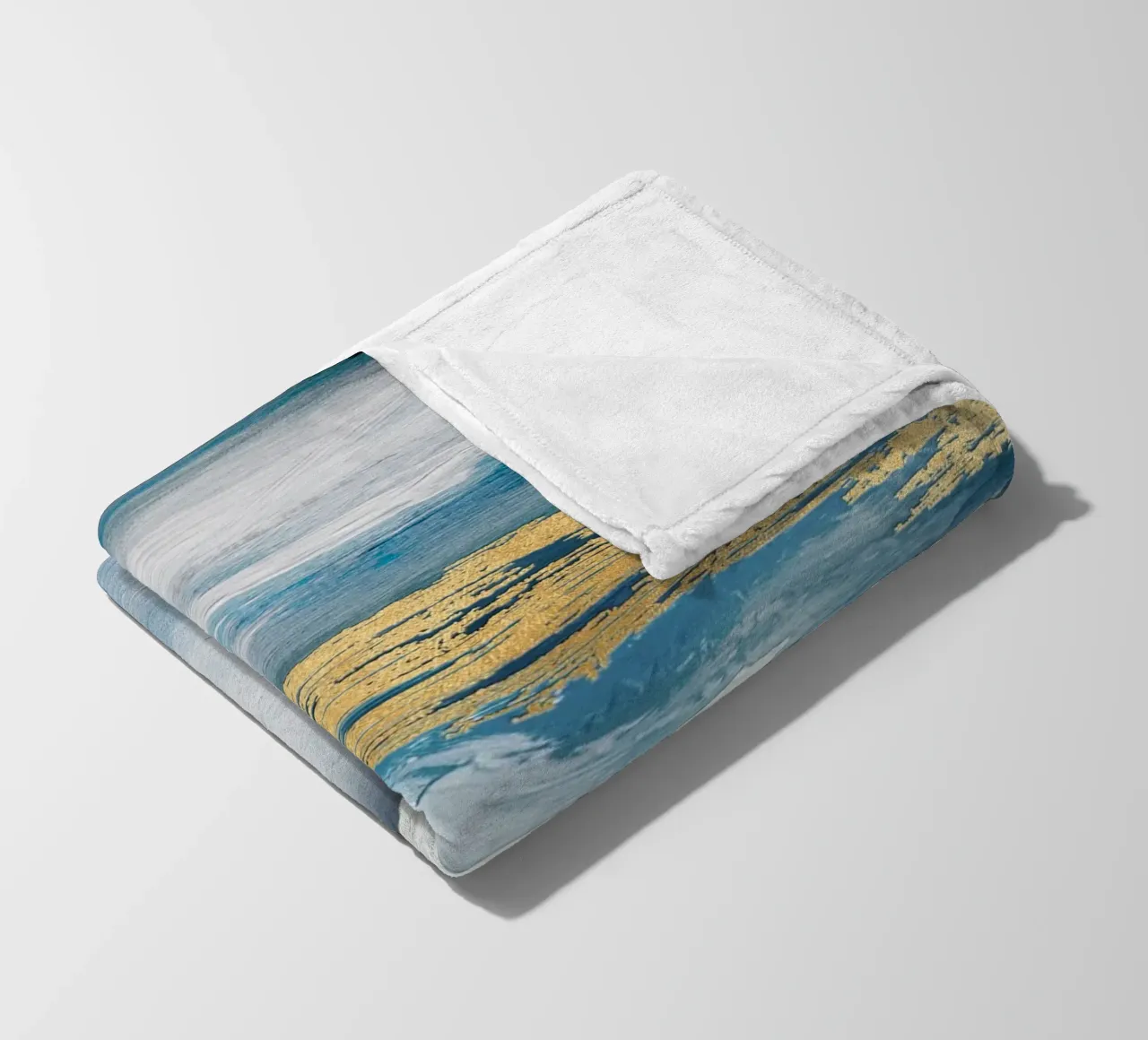 Blue Abstract Texture coperta in pile da vintageshop