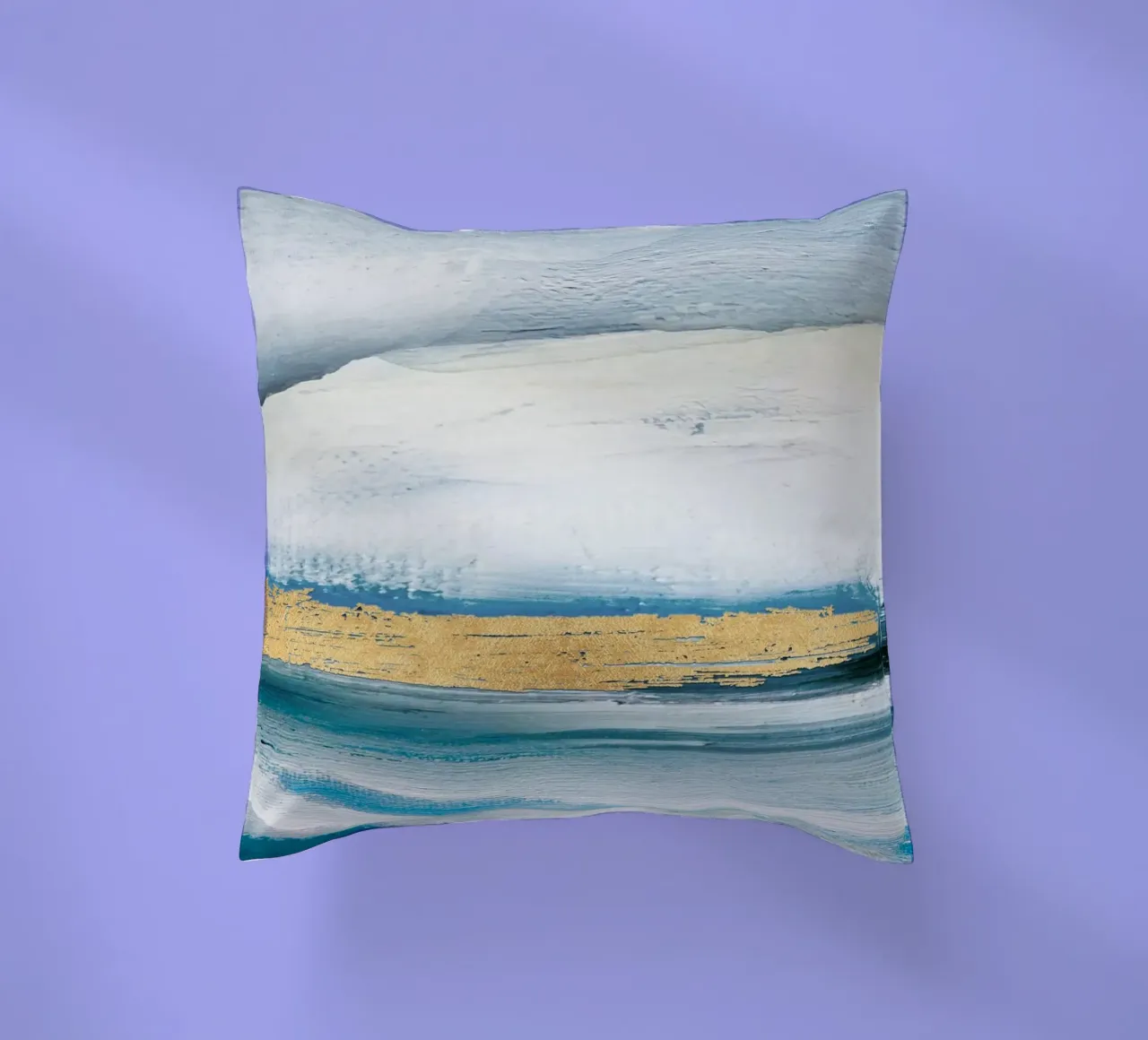 Blue Abstract Texture 1 cuscino da vintageshop