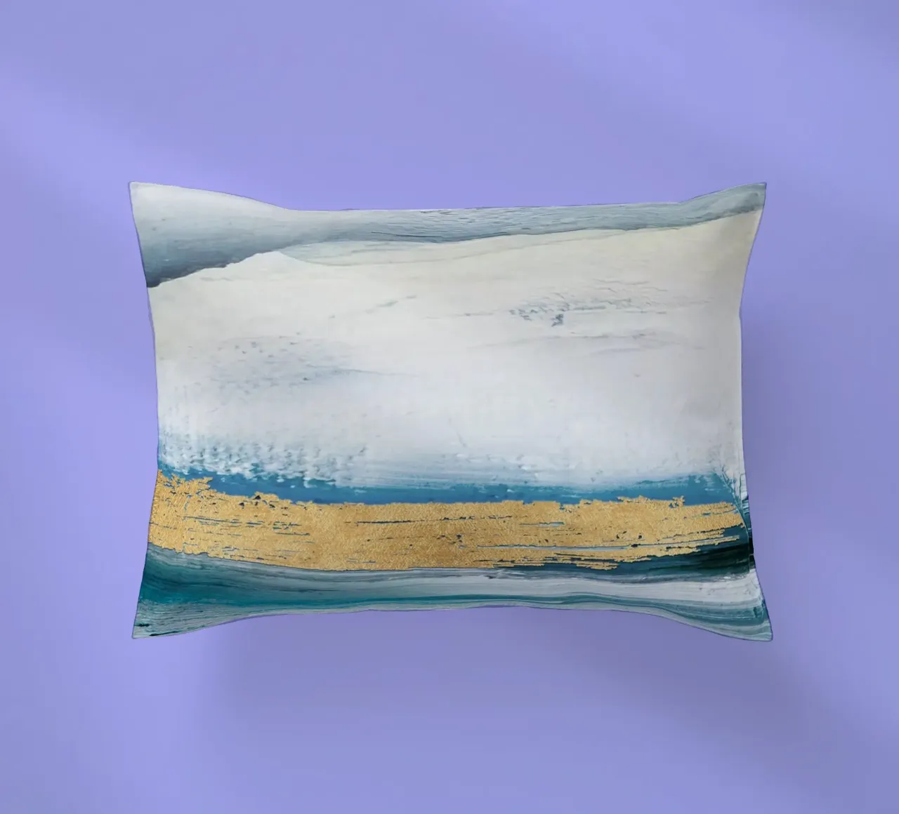 Blue Abstract Texture 1 cuscino da vintageshop