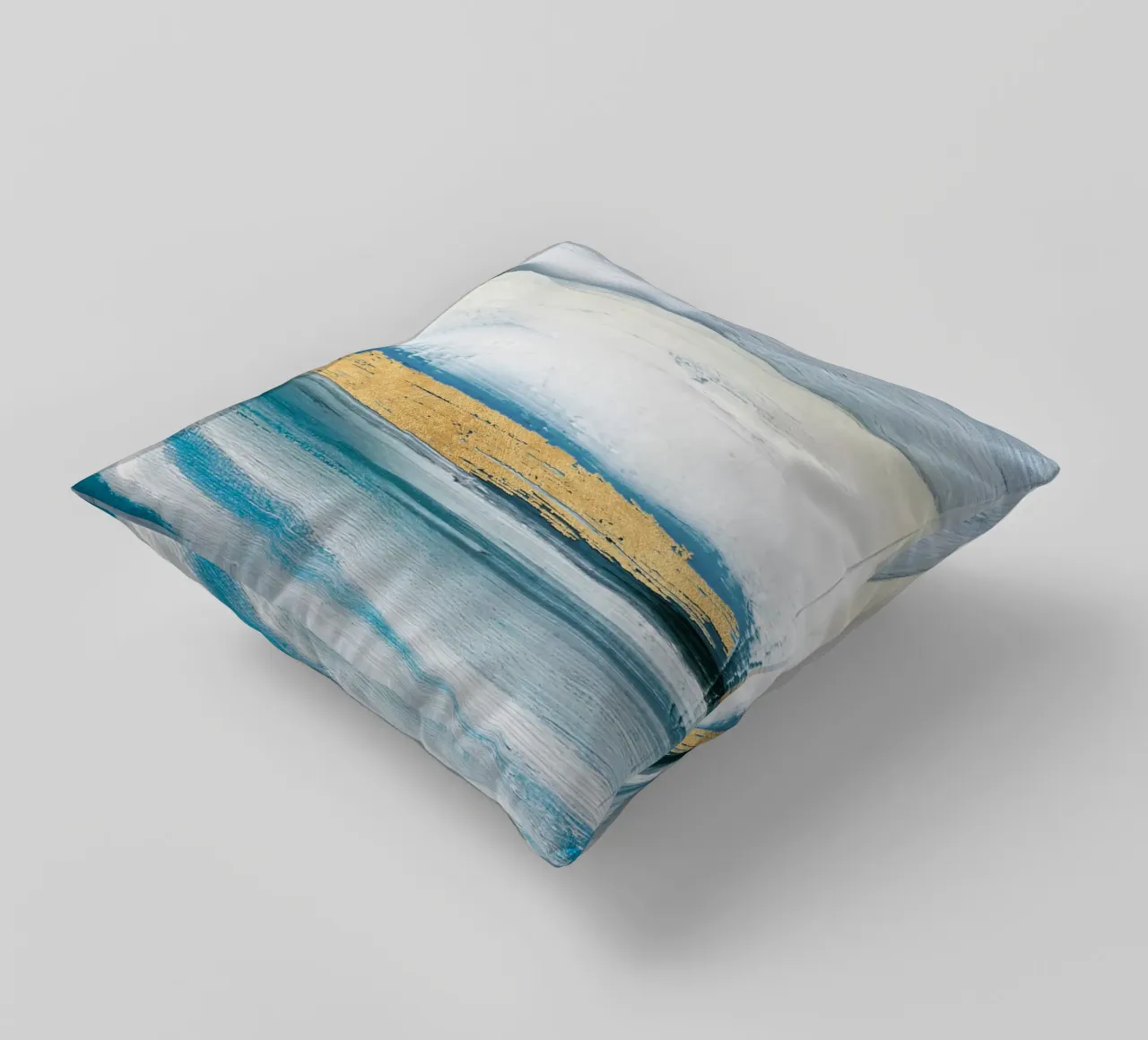 Blue Abstract Texture 1 cuscino da vintageshop