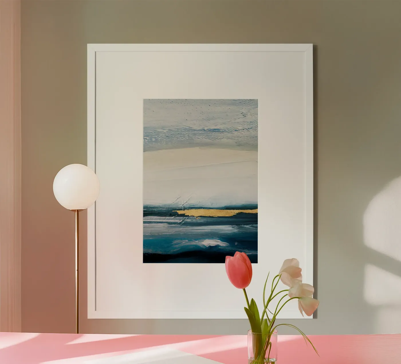 Blue Abstract Texture 02 poster da vintageshop