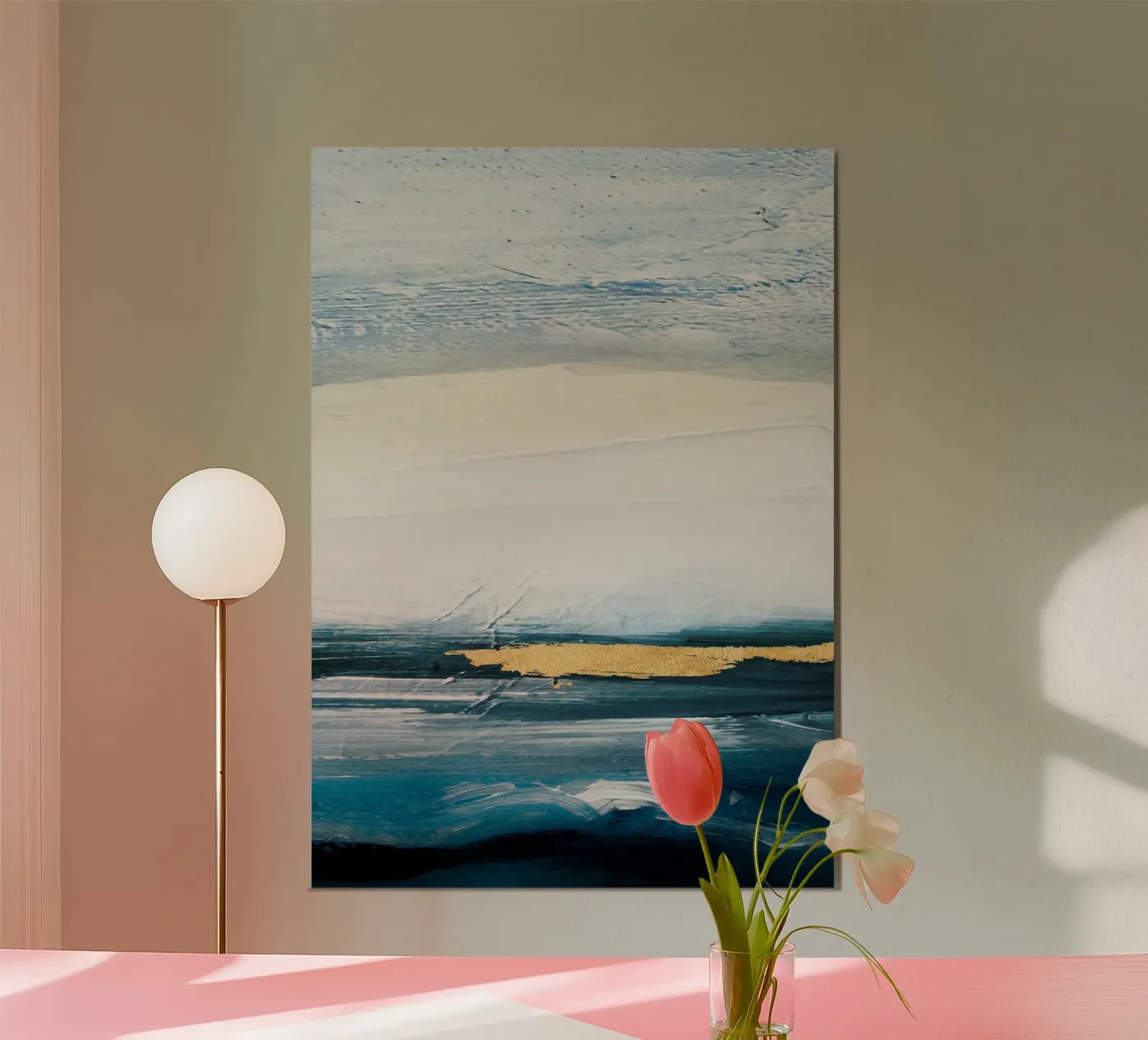 Blue Abstract Texture 02 poster da vintageshop