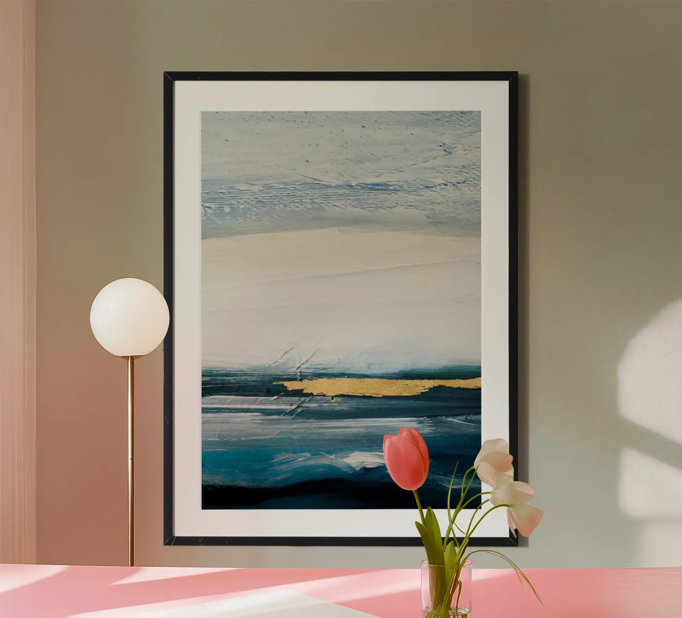 Blue Abstract Texture 02 poster da vintageshop