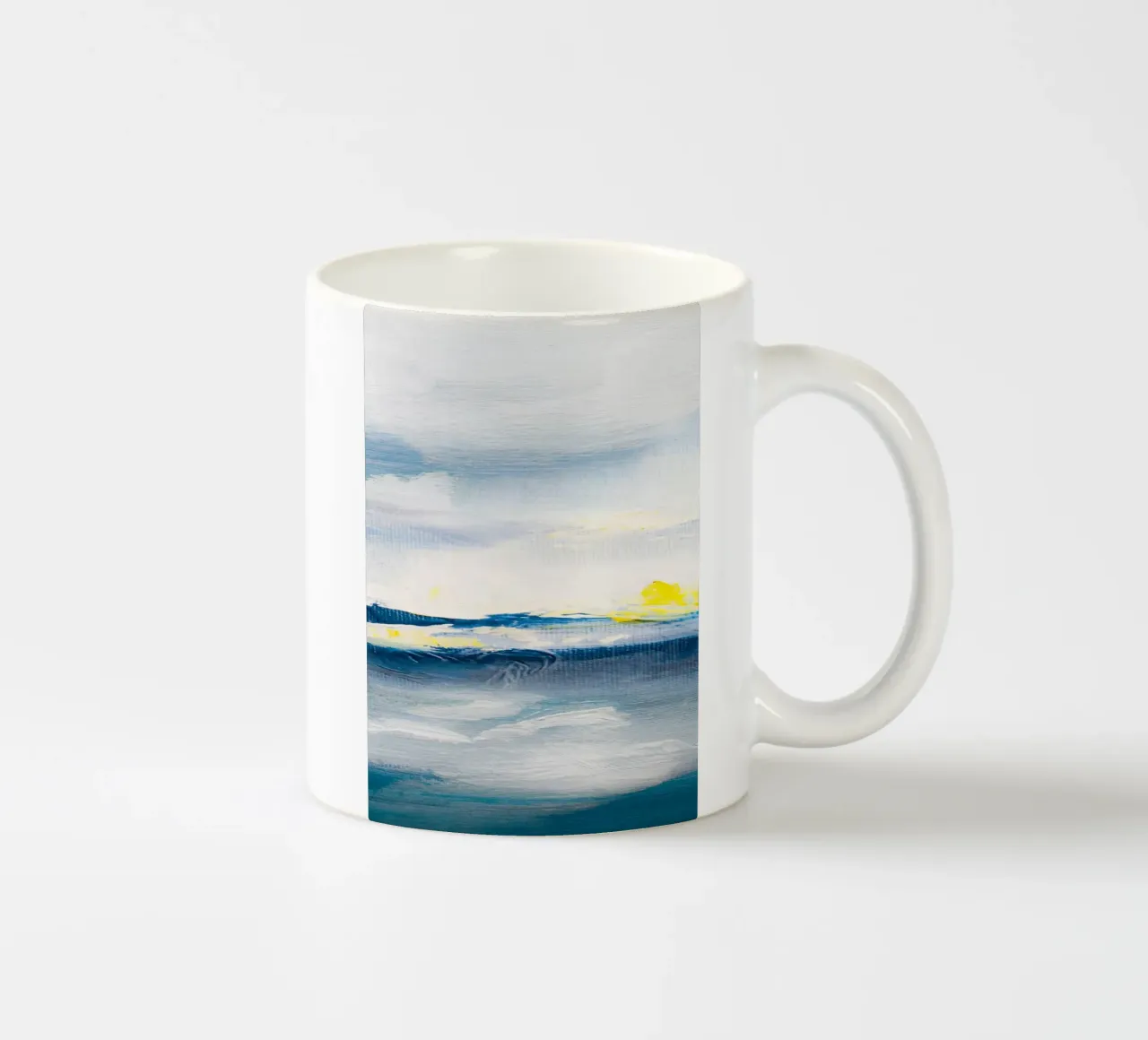 Blue Abstract Texture sun tazza in ceramica da vintageshop
