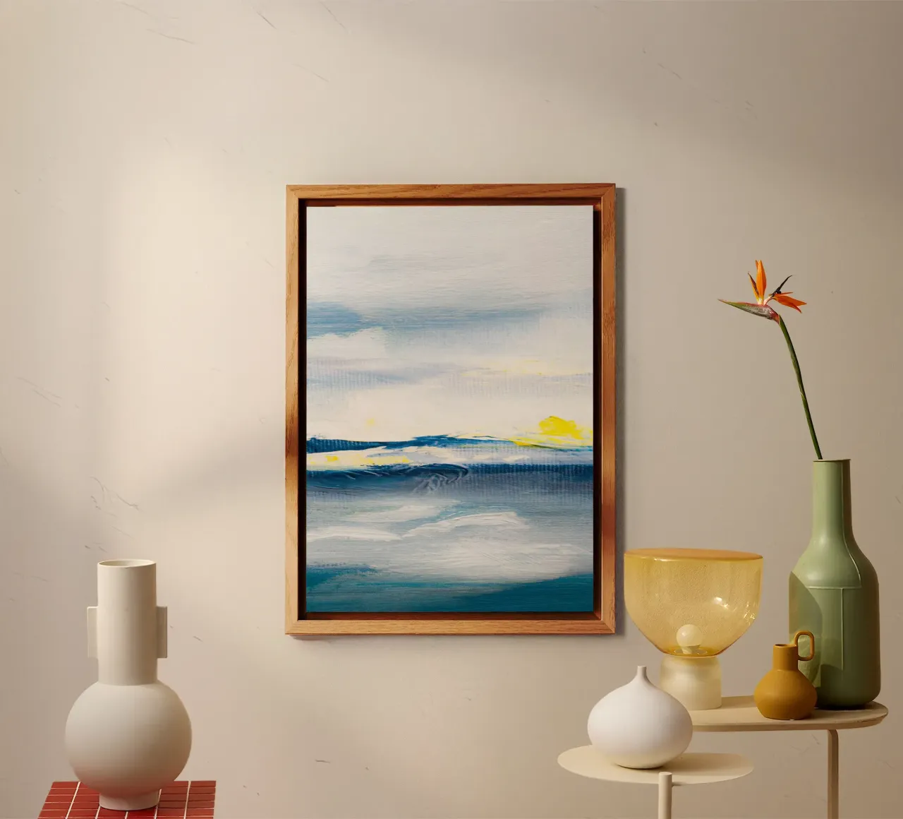 Blue Abstract Texture sun alluminio dibond da vintageshop