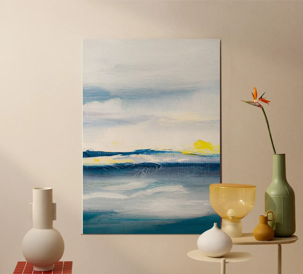 Blue Abstract Texture sun alluminio dibond da vintageshop