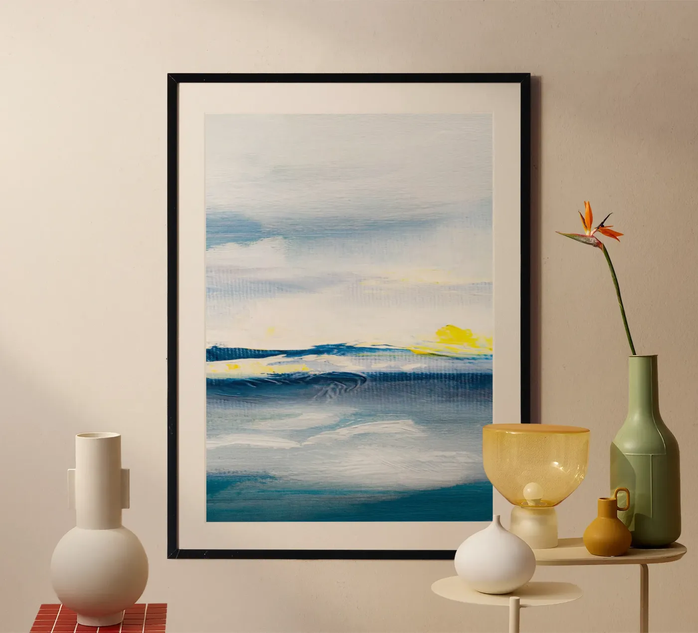 Blue Abstract Texture sun poster da vintageshop