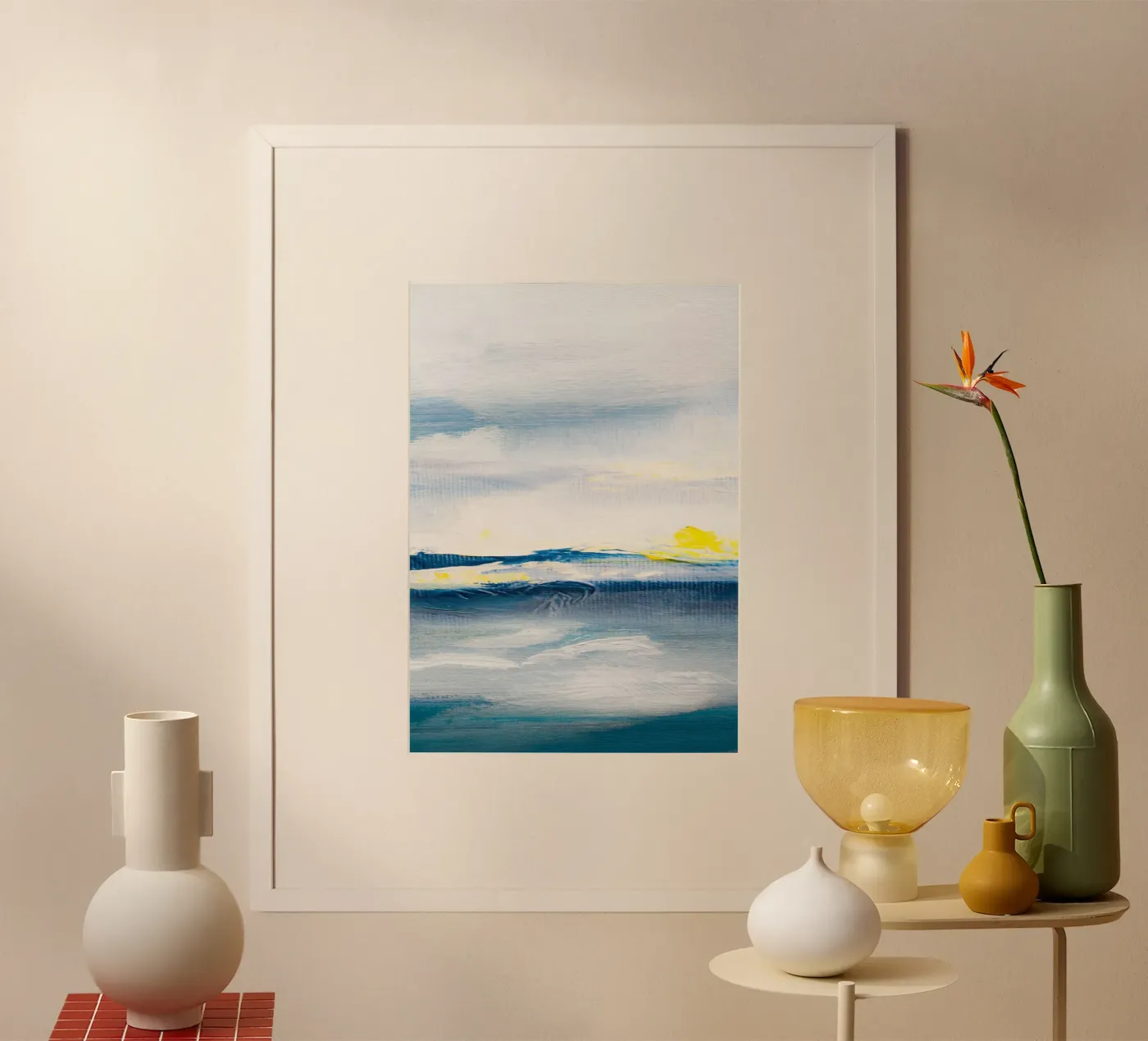 Blue Abstract Texture sun poster da vintageshop