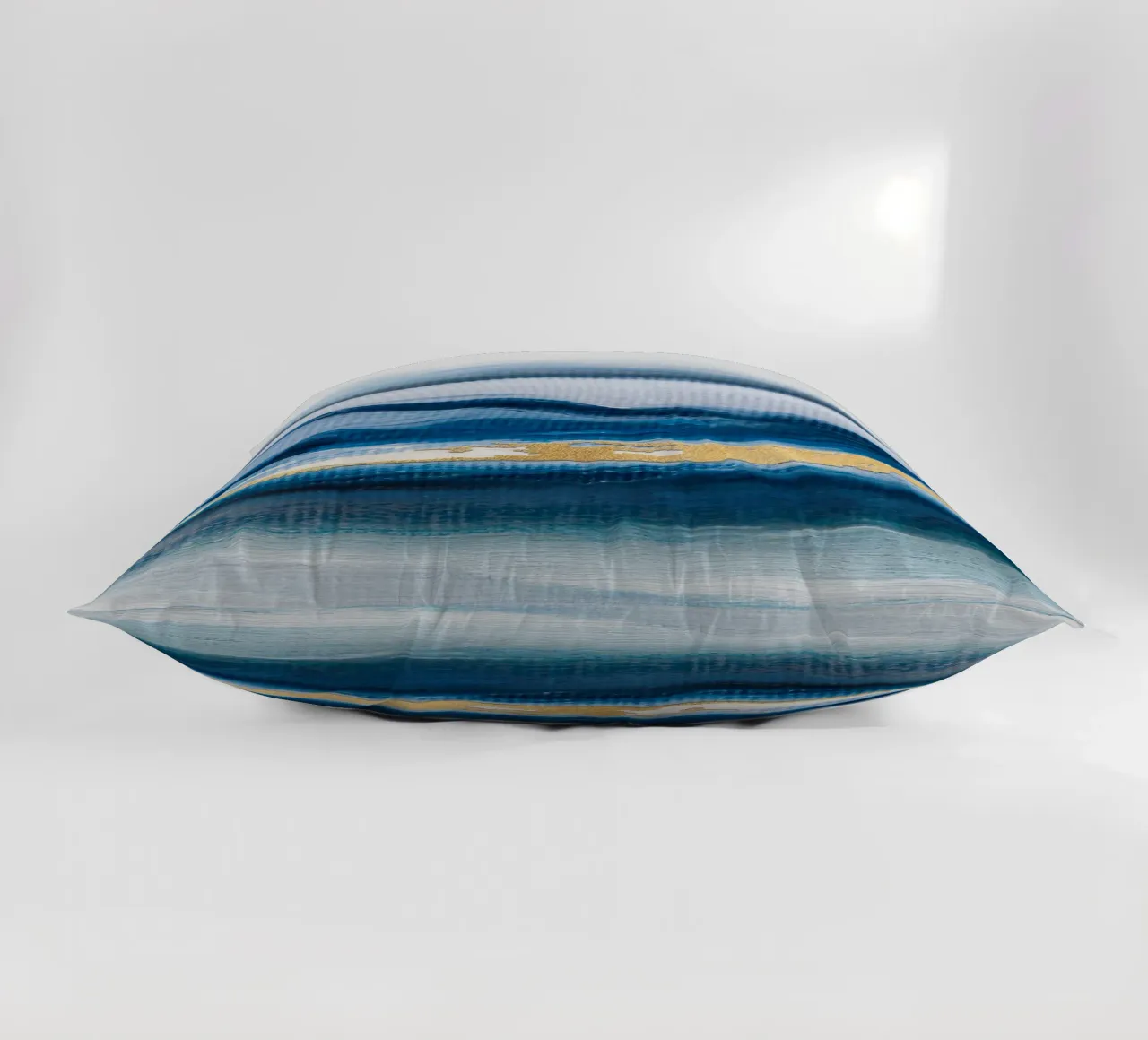 Blue Abstract Texture Waves cuscino da vintageshop