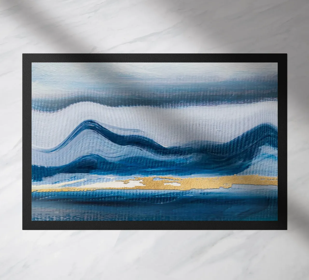 Blue Abstract Texture Waves zerbino da vintageshop