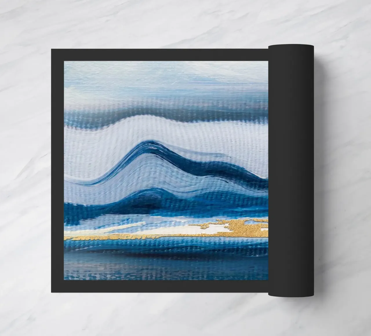 Blue Abstract Texture Waves zerbino da vintageshop