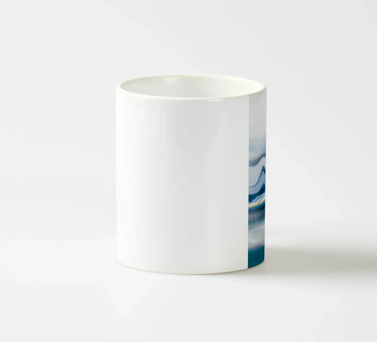 Blue Abstract Texture Waves tazza in ceramica da vintageshop