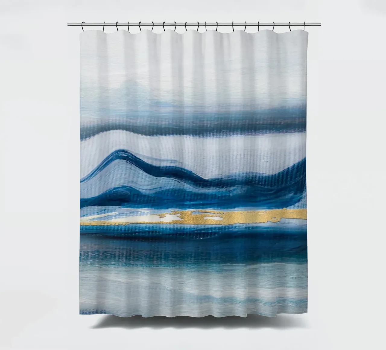Blue Abstract Texture Waves tenda da doccia da vintageshop