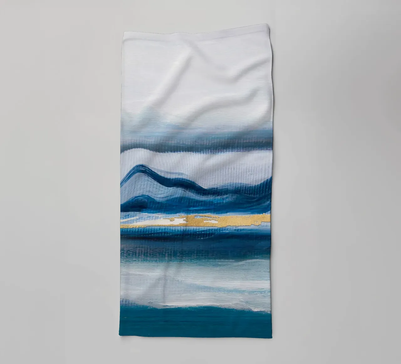 Blue Abstract Texture Waves asciugamano da bagno da vintageshop