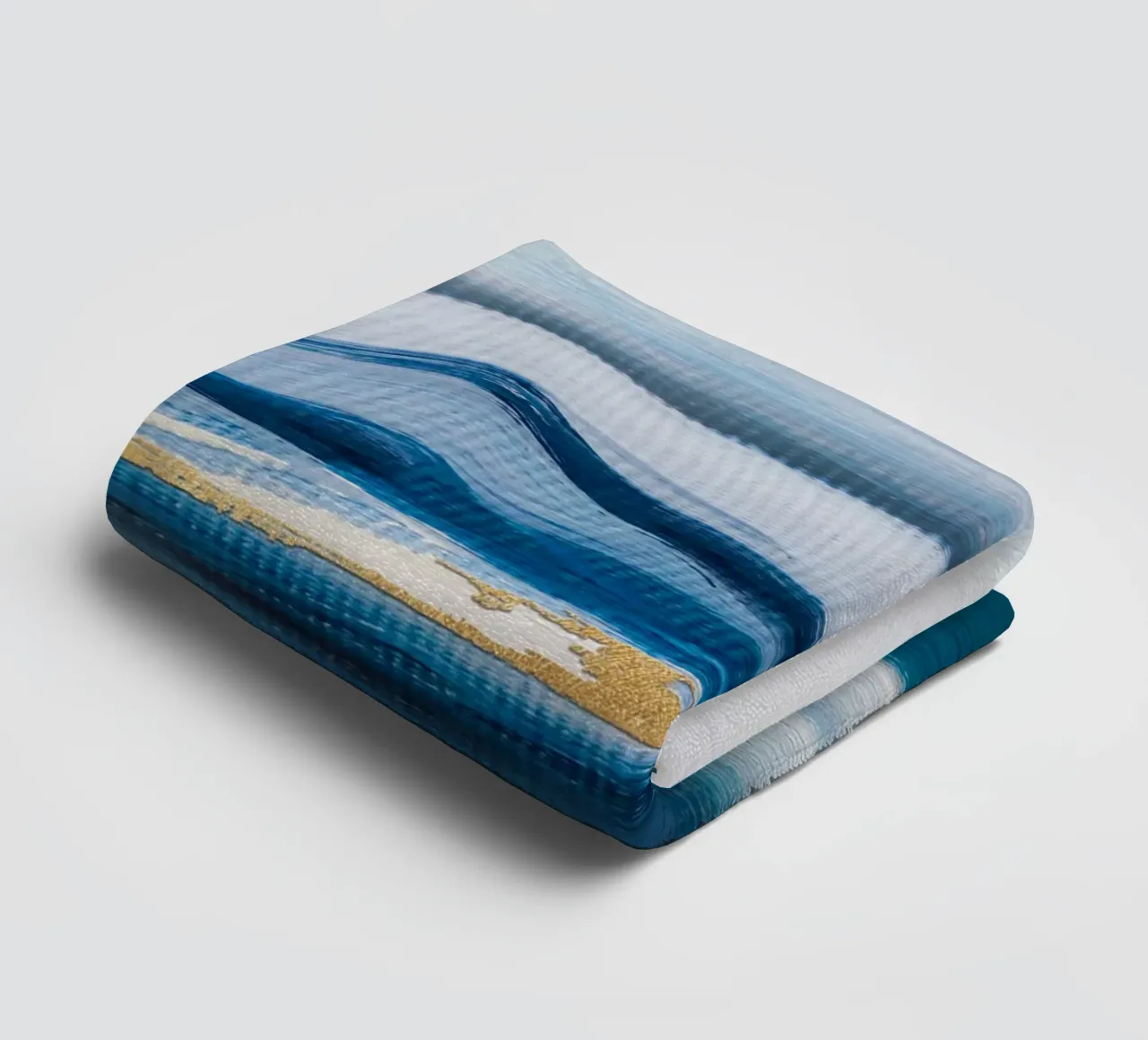Blue Abstract Texture Waves asciugamano da bagno da vintageshop