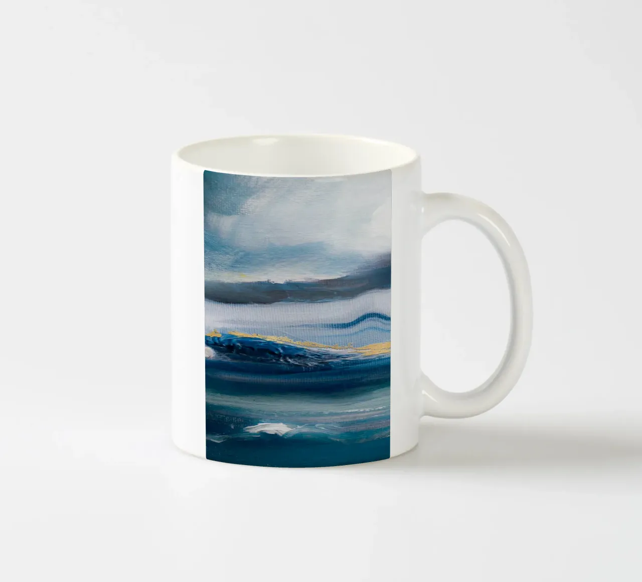 Blue Abstract Texture sky tazza in ceramica da vintageshop