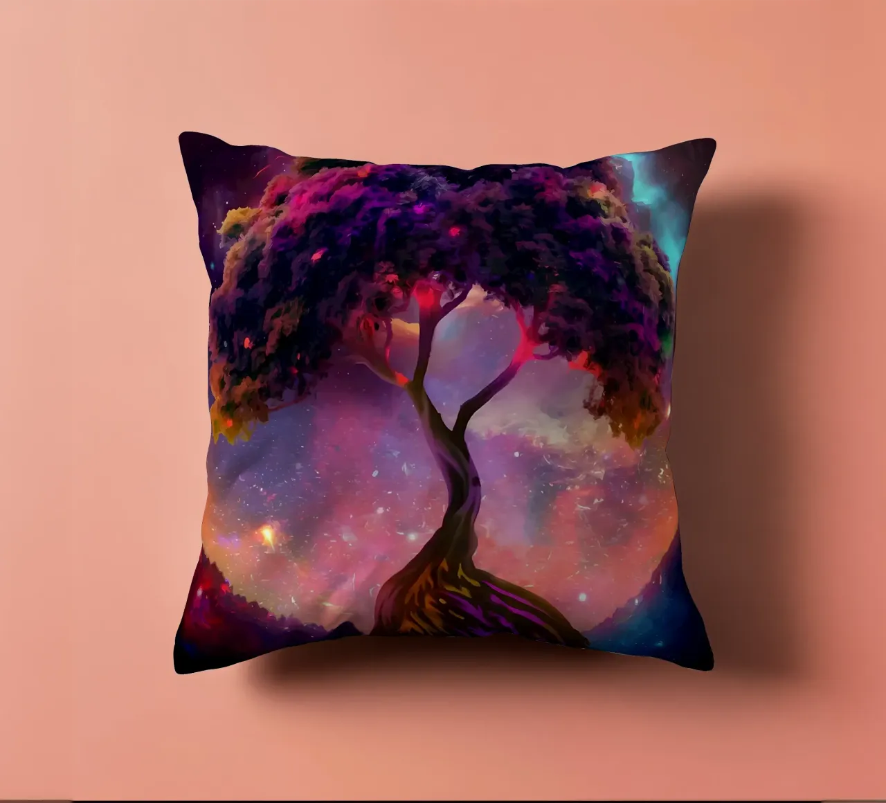 albero cielo notturno cosmico cuscino da Jennifer R Spyhalski
