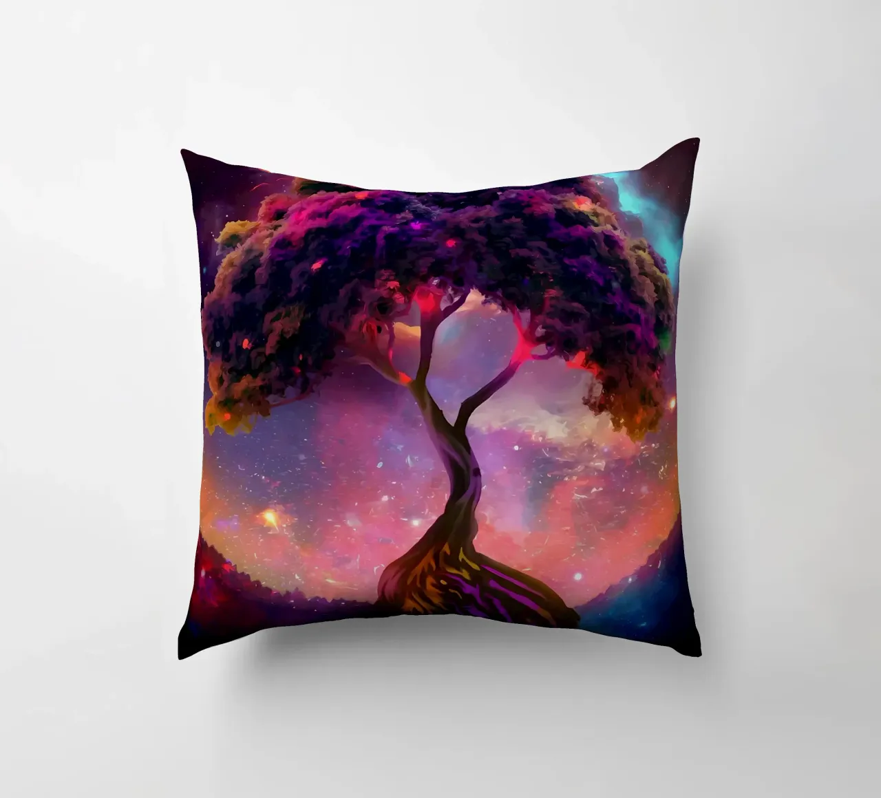 albero cielo notturno cosmico cuscino da Jennifer R Spyhalski