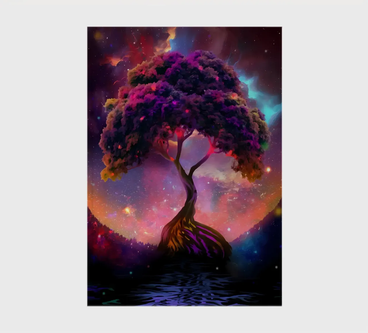 tree cosmic night sky notebook by Jennifer R Spyhalski
