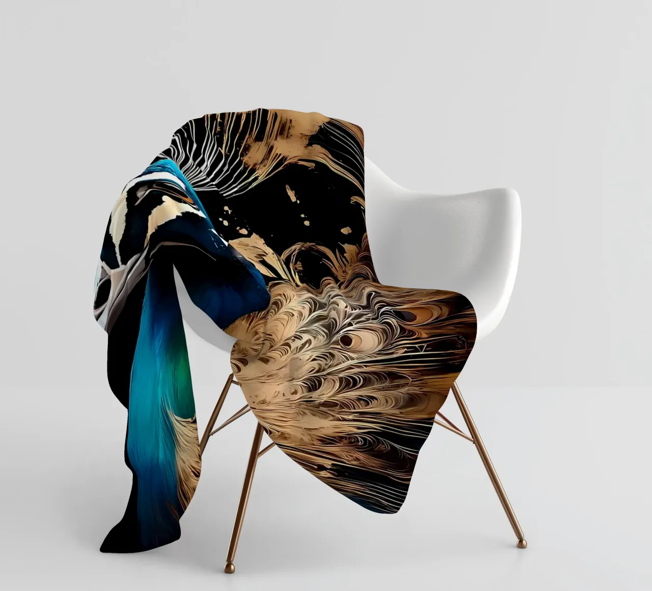 piume di pavone coperta in pile da Jennifer R Spyhalski