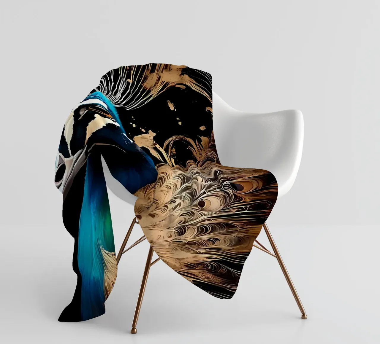 piume di pavone coperta in pile da Jennifer R Spyhalski
