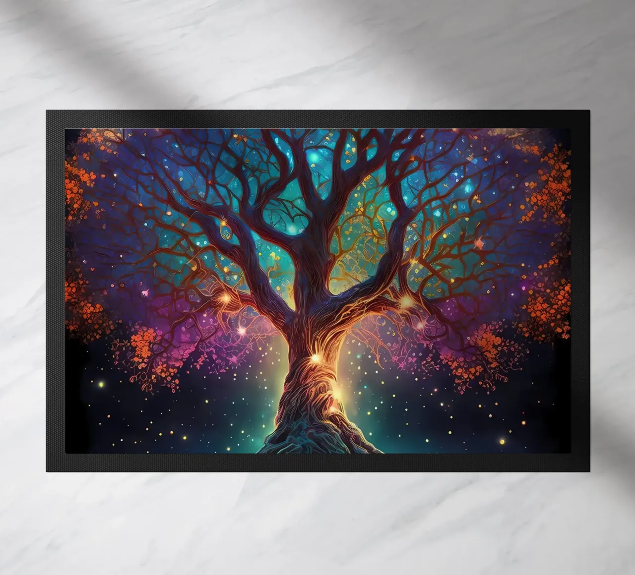 tree branches roots stars doormat by Jennifer R Spyhalski