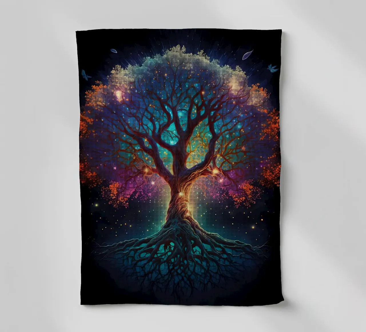 branches d'arbre racines étoiles torchon de Jennifer R Spyhalski