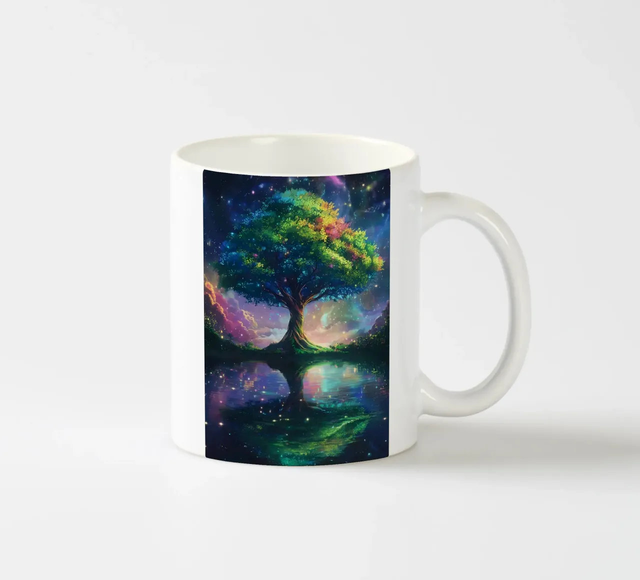 albero lago riflessione tazza in ceramica da Jennifer R Spyhalski
