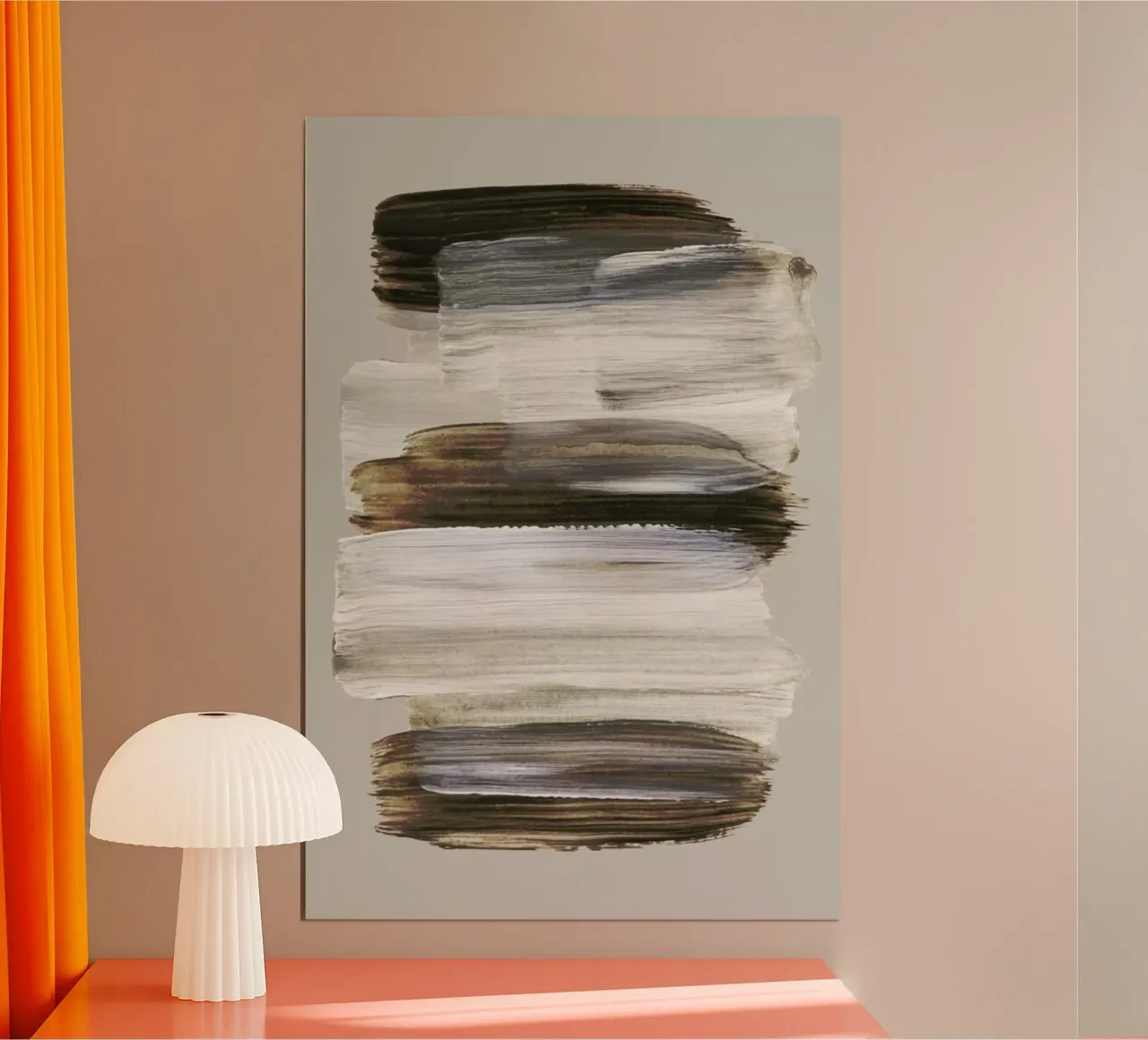 Abstract Brush Strokes 108 poster con telaio in plastica da Mareike Böhmer