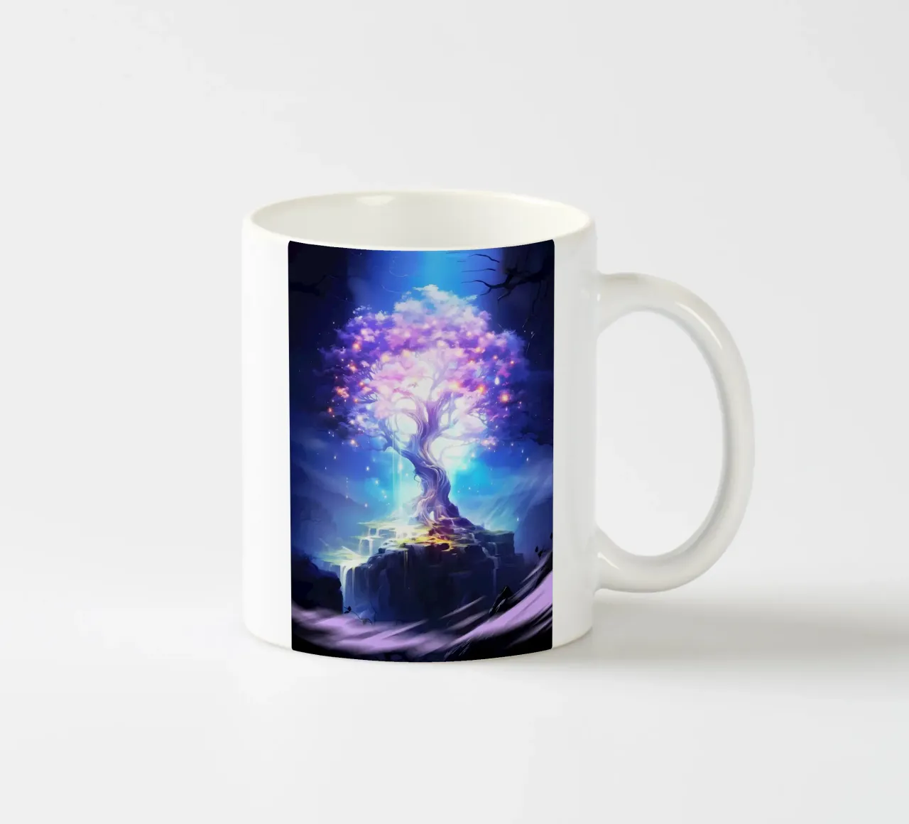 albero fantasia albero luminoso tazza in ceramica da Jennifer R Spyhalski