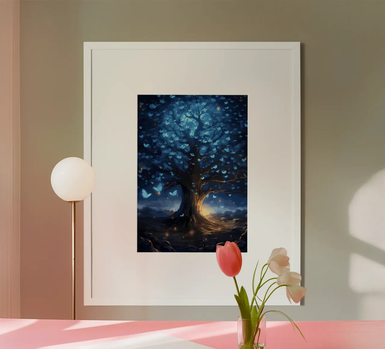 tree butterflies glow hahnemühle by Jennifer R Spyhalski