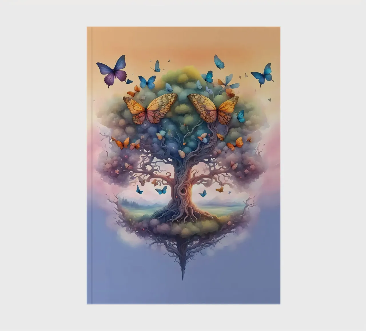 tree butterflies roots notebook by Jennifer R Spyhalski