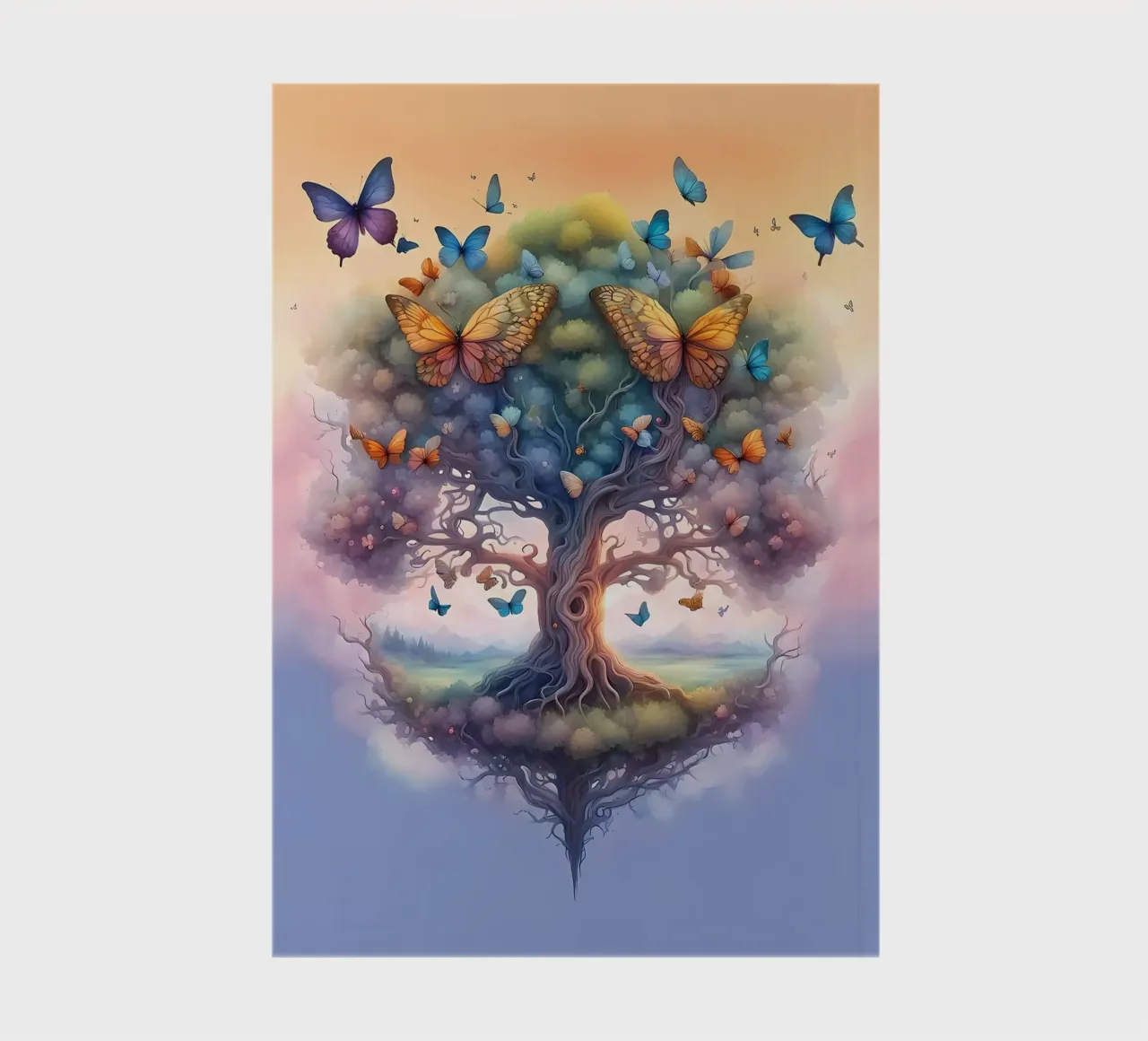 tree butterflies roots notebook by Jennifer R Spyhalski
