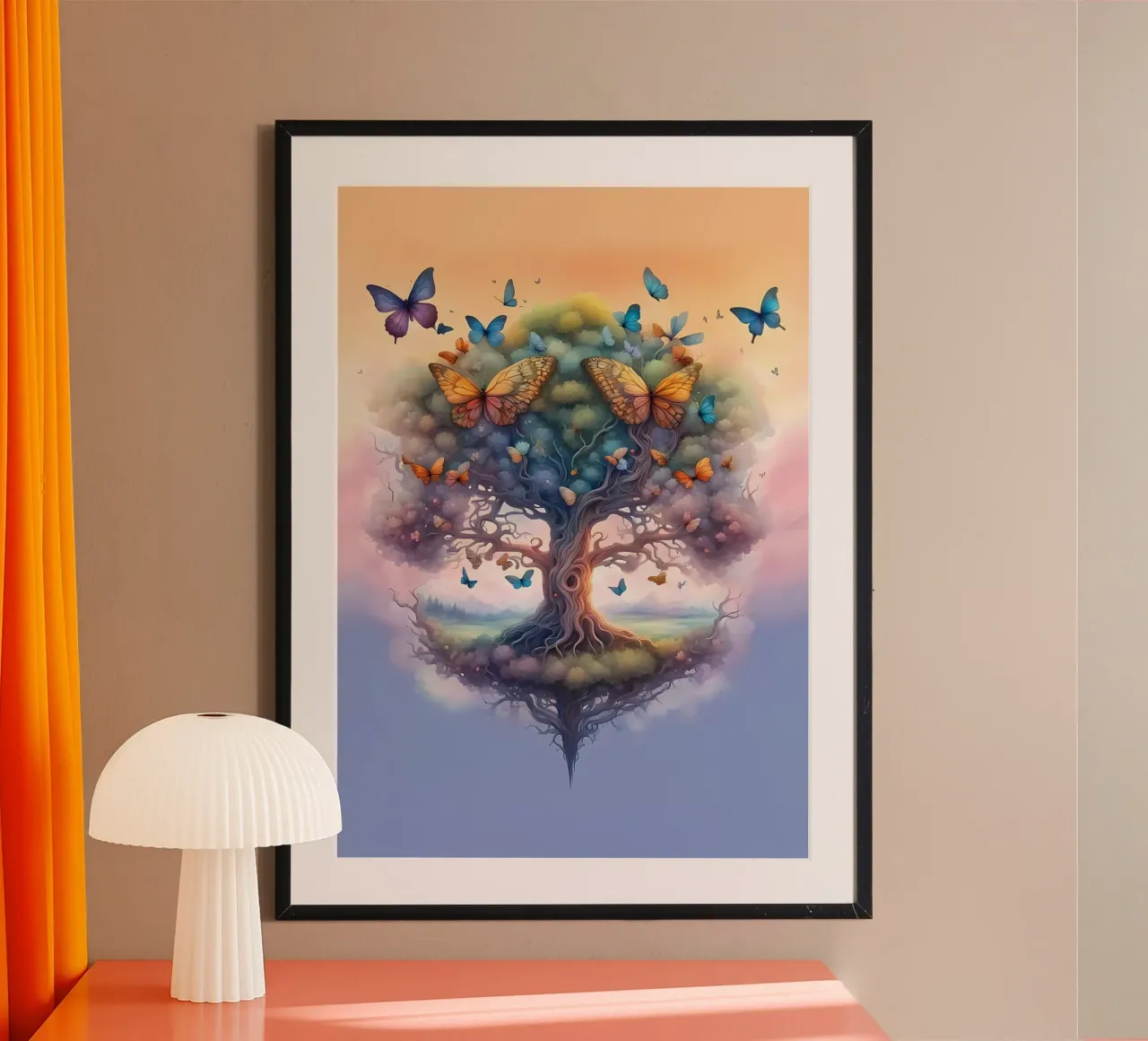 tree butterflies roots hahnemühle by Jennifer R Spyhalski