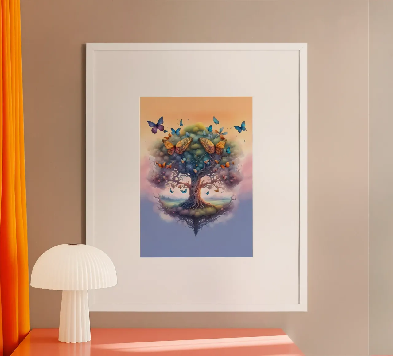 tree butterflies roots hahnemühle by Jennifer R Spyhalski