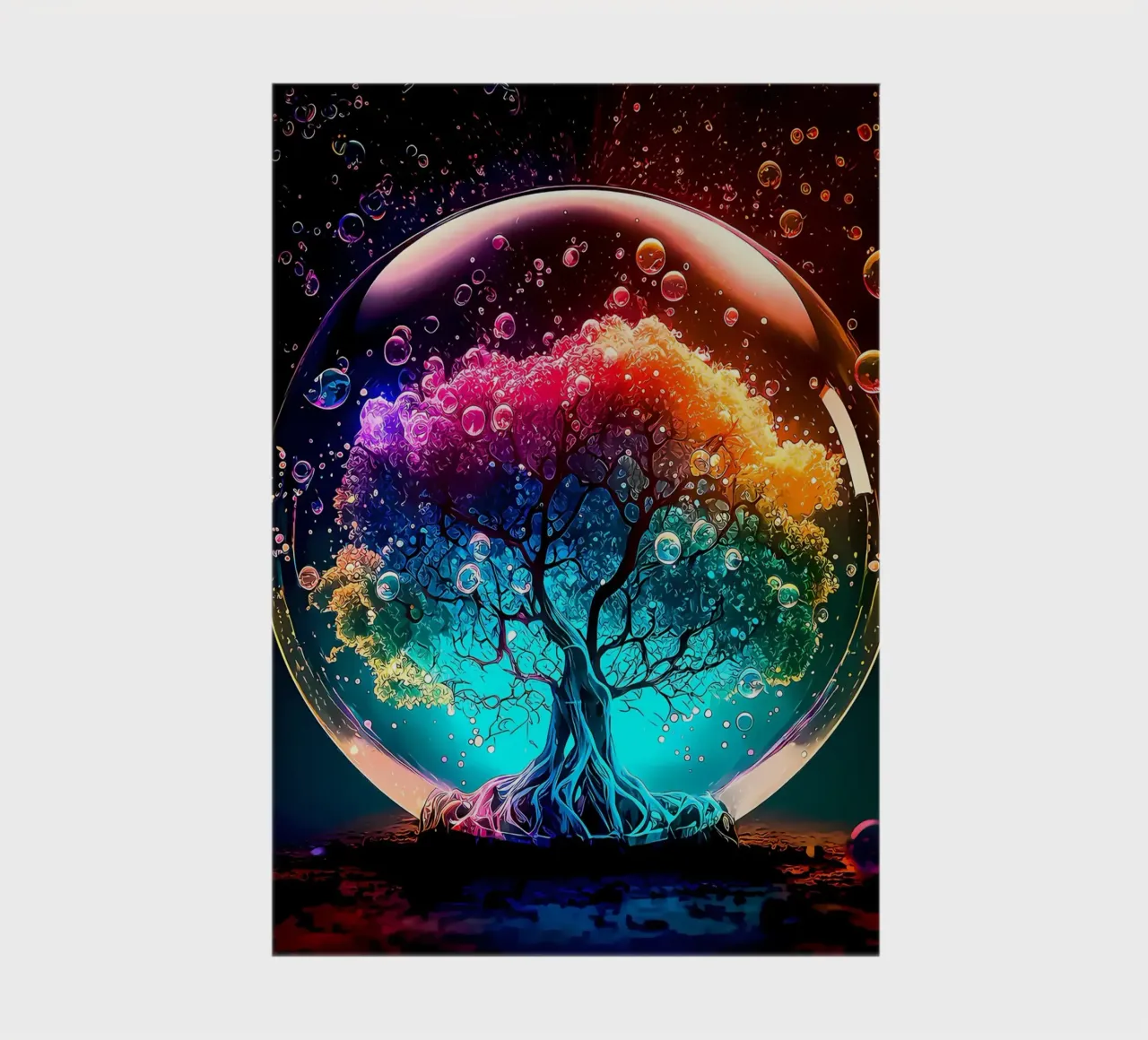 tree bubble rainbow notebook by Jennifer R Spyhalski