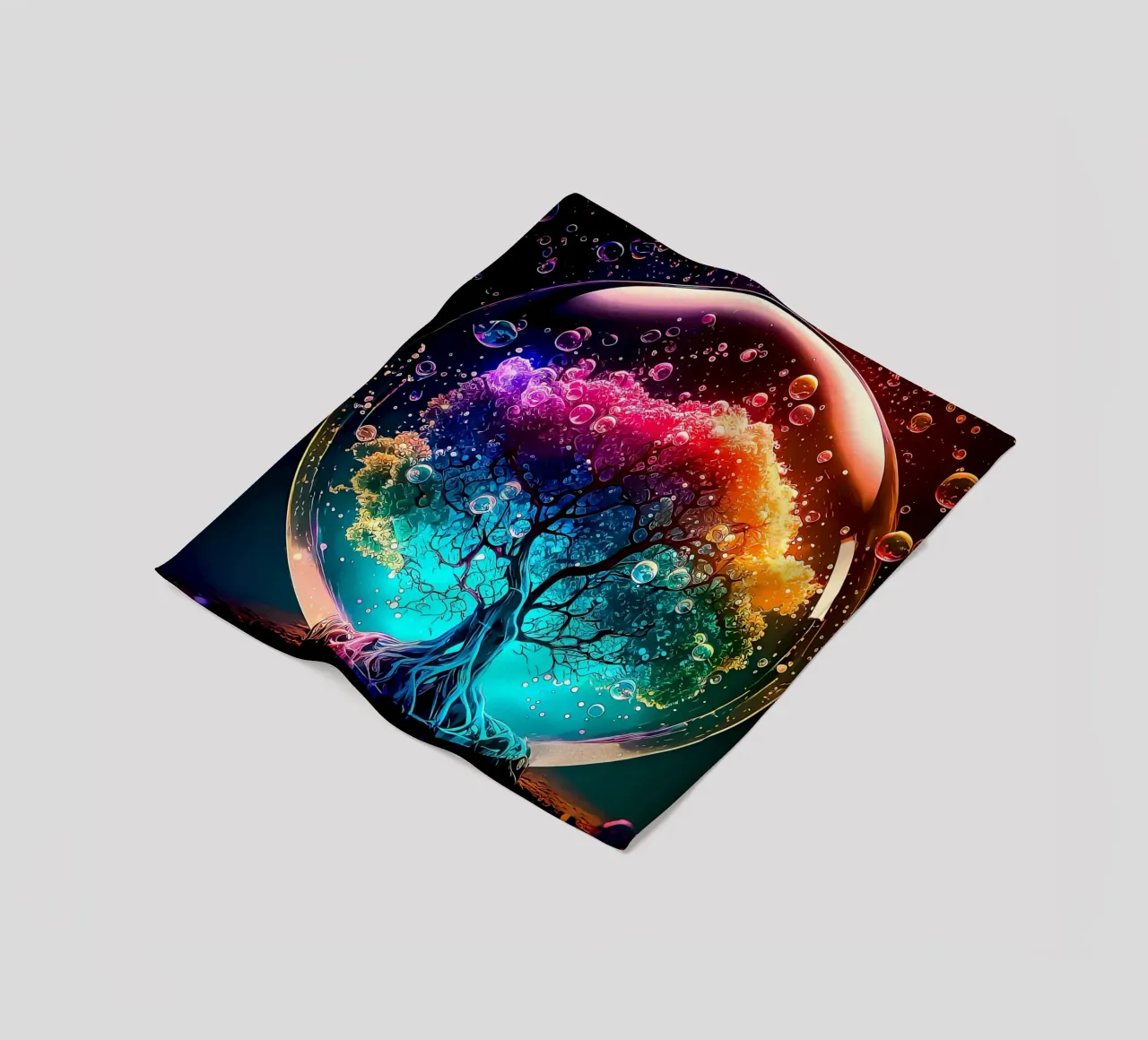 albero bolla arcobaleno coperta in pile da Jennifer R Spyhalski