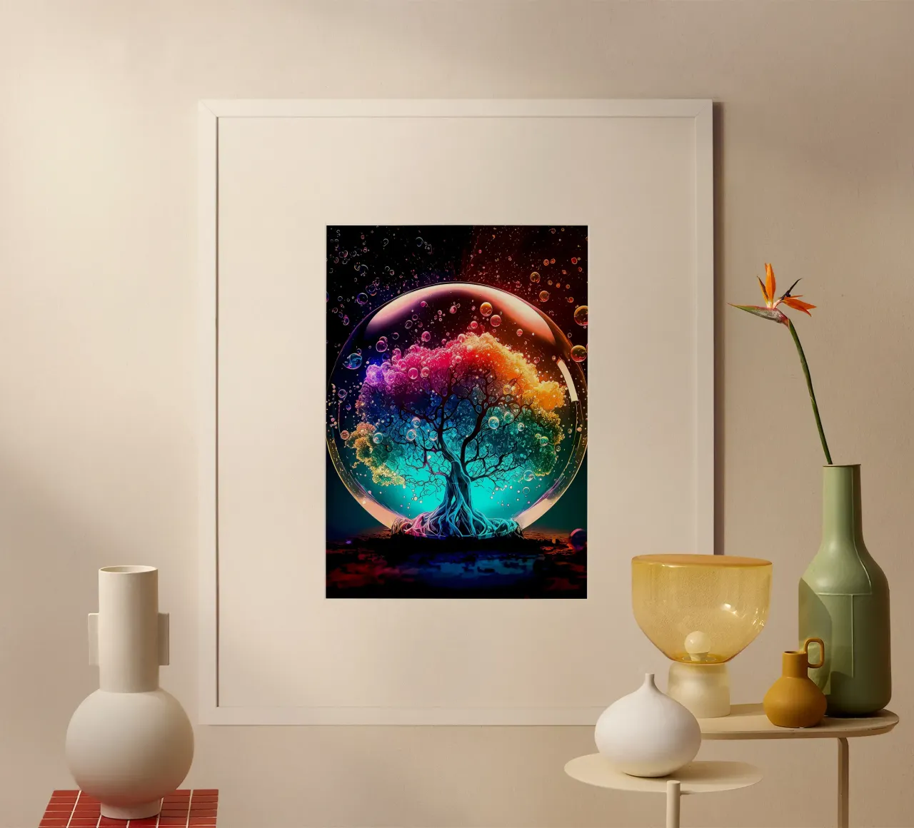 albero bolla arcobaleno carta hahnemühle da Jennifer R Spyhalski