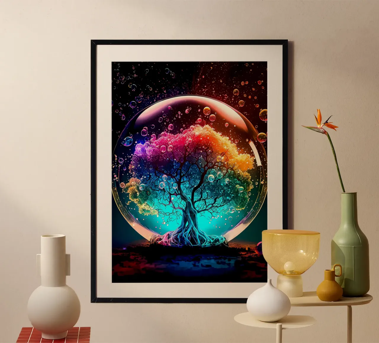 albero bolla arcobaleno carta hahnemühle da Jennifer R Spyhalski