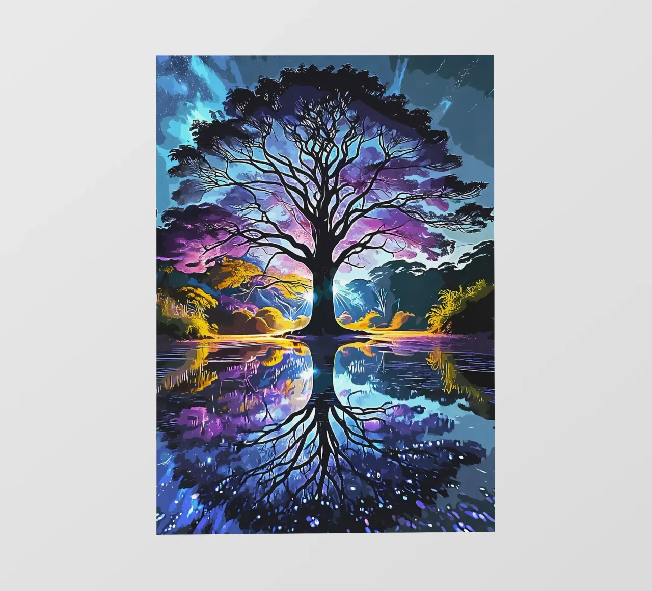 albero acqua riflessione pellicola backlit da Jennifer R Spyhalski