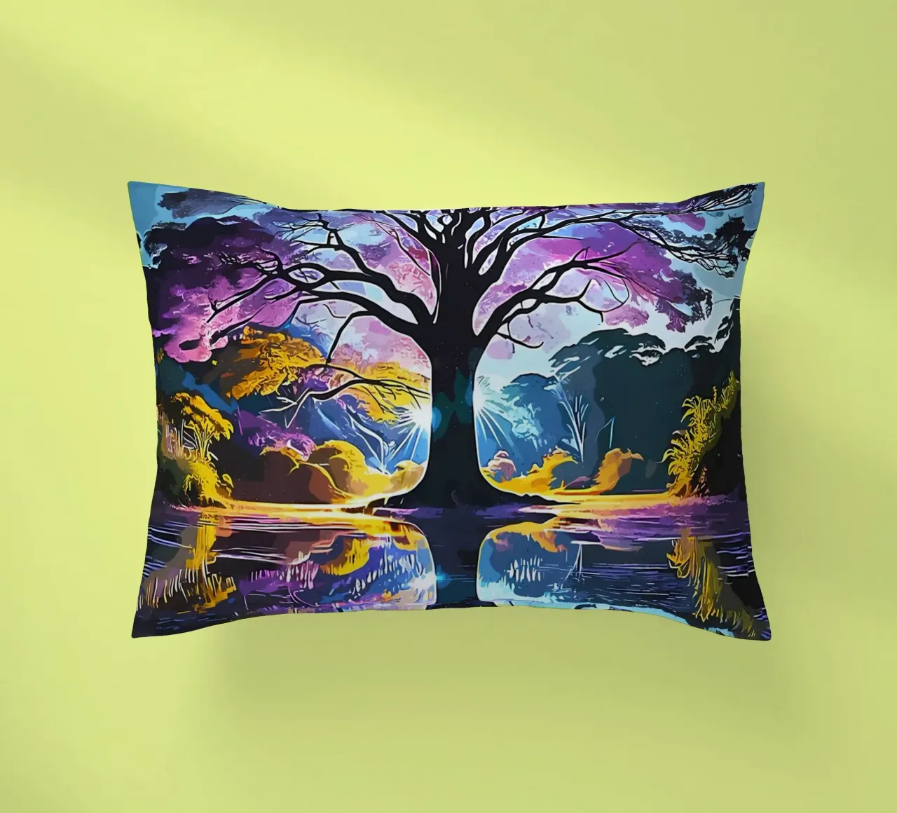 albero acqua riflessione cuscino da Jennifer R Spyhalski