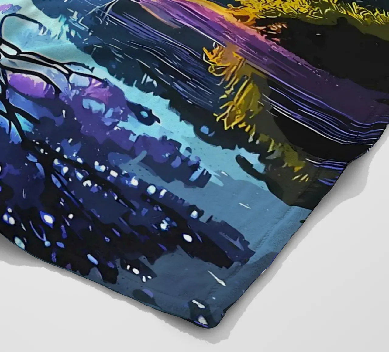 albero acqua riflessione coperta in pile da Jennifer R Spyhalski